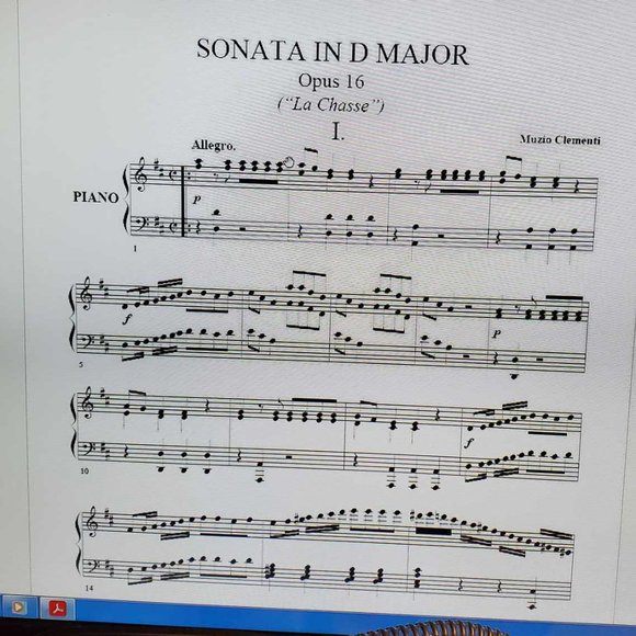 New Clementi 5 Song Sheet Music Collection for Piano PDF on CD - Picture 5 of 5